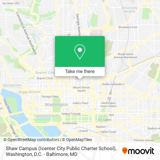 Mapa de Shaw Campus (Icenter City Public Charter School)