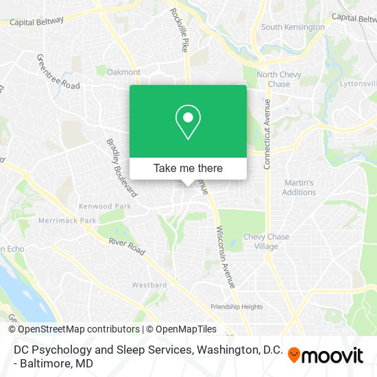 Mapa de DC Psychology and Sleep Services