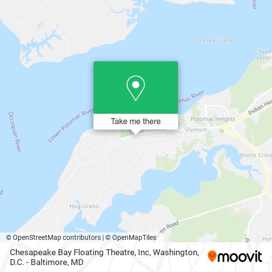 Chesapeake Bay Floating Theatre, Inc map