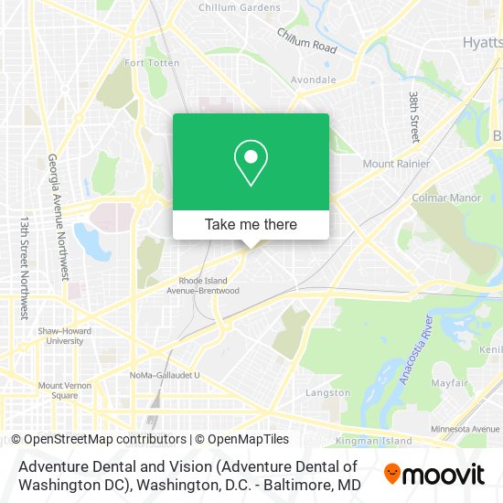 Adventure Dental and Vision (Adventure Dental of Washington DC) map