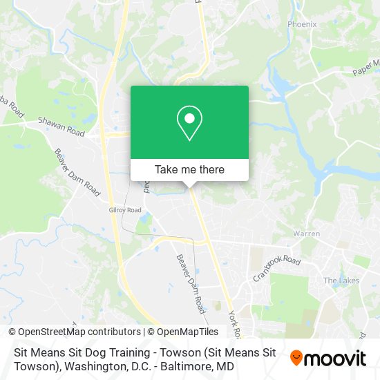 Mapa de Sit Means Sit Dog Training - Towson (Sit Means Sit Towson)