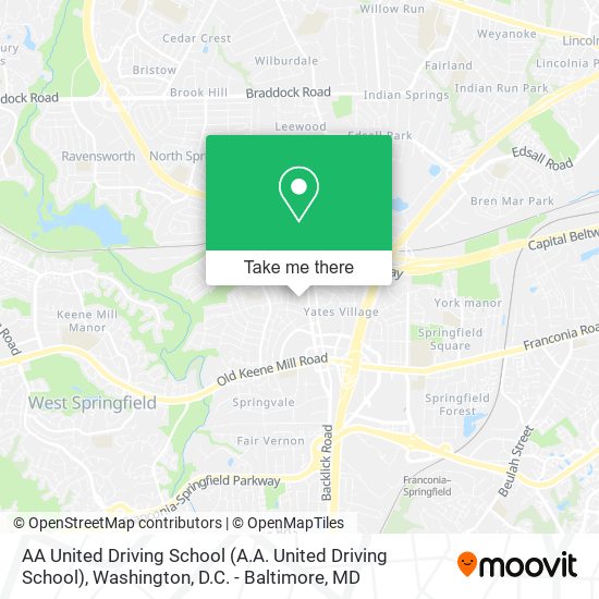 AA United Driving School map