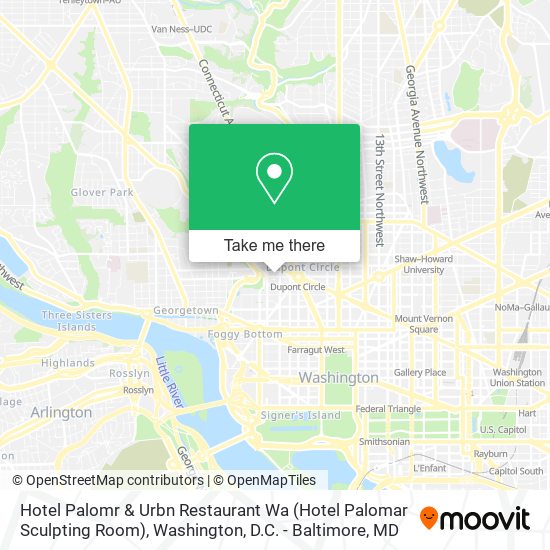Mapa de Hotel Palomr & Urbn Restaurant Wa (Hotel Palomar Sculpting Room)