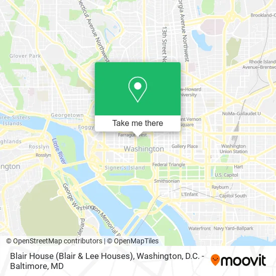 Mapa de Blair House (Blair & Lee Houses)