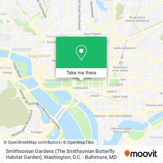 Smithsonian Gardens (The Smithsonian Butterfly Habitat Garden) map