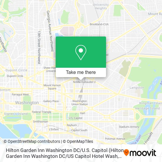 Hilton Garden Inn Washington DC / U.S. Capitol map