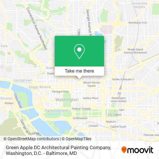 Mapa de Green Apple DC Architectural Painting Company