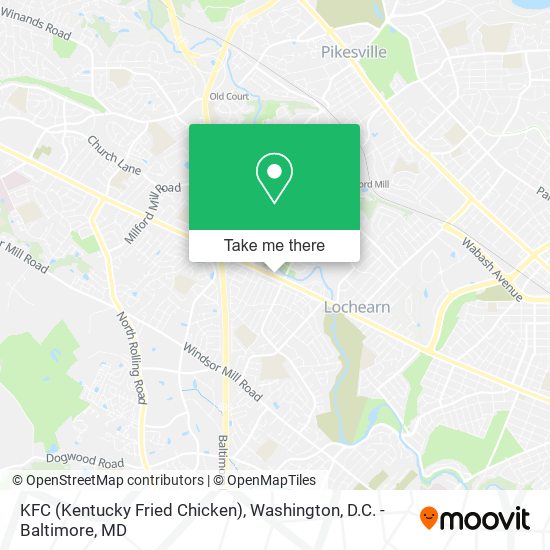 KFC (Kentucky Fried Chicken) map