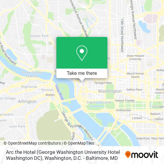 Arc the Hotel (George Washington University Hotel Washington DC) map