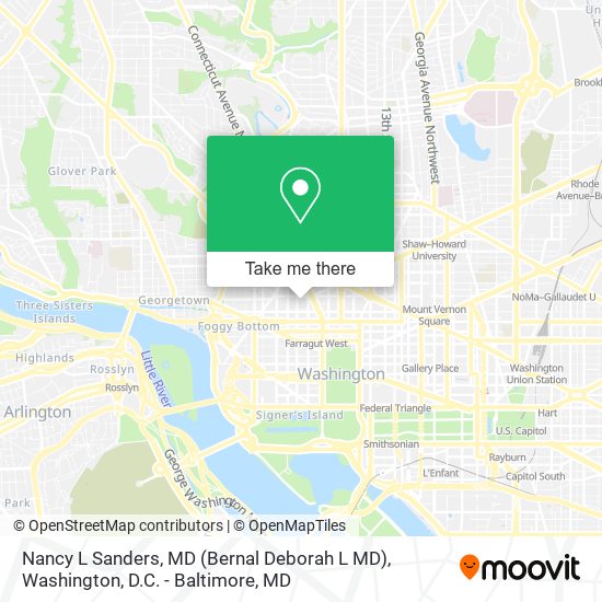 Nancy L Sanders, MD (Bernal Deborah L MD) map