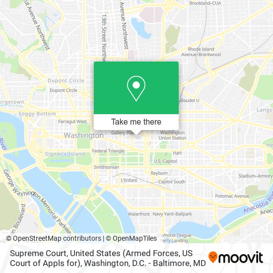 Supreme Court, United States (Armed Forces, US Court of Appls for) map