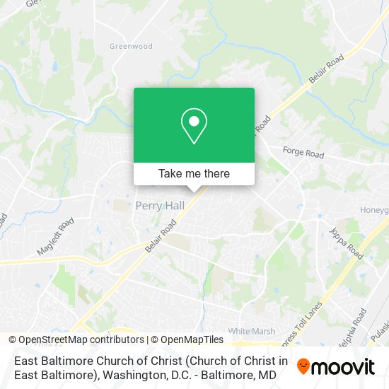 East Baltimore Church of Christ map