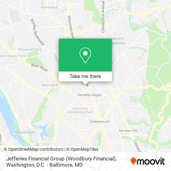 Mapa de Jefferies Financial Group (Woodbury Financial)