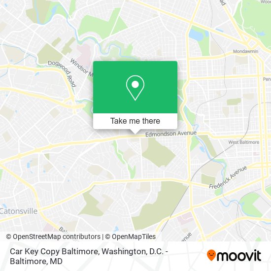 Mapa de Car Key Copy Baltimore