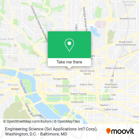 Engineering Science (Sci Applications Int’l Corp) map