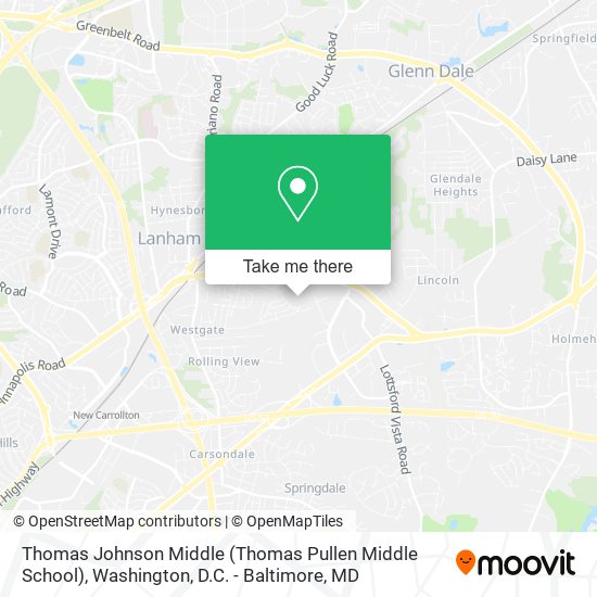 Thomas Johnson Middle (Thomas Pullen Middle School) map