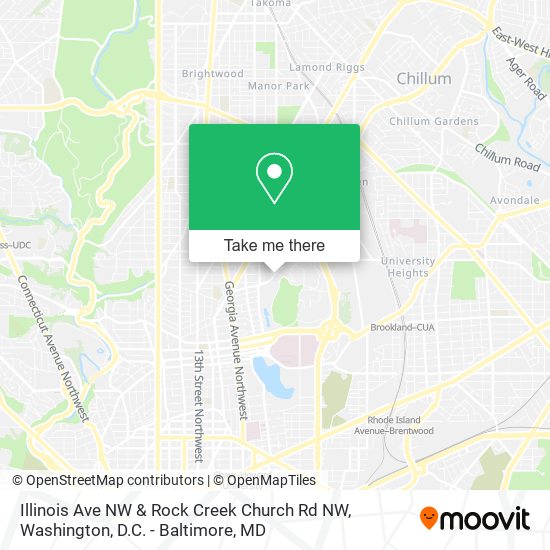 Illinois Ave NW & Rock Creek Church Rd NW map