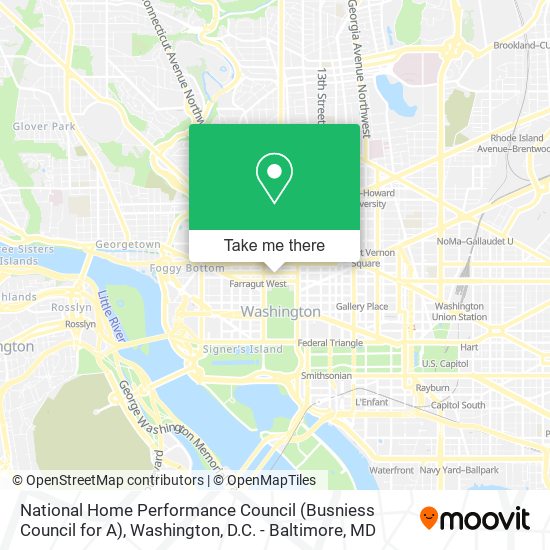 Mapa de National Home Performance Council (Busniess Council for A)
