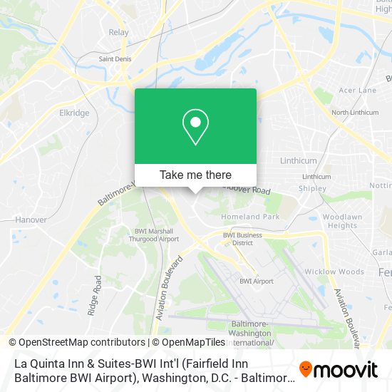 La Quinta Inn & Suites-BWI Int'l (Fairfield Inn Baltimore BWI Airport) map