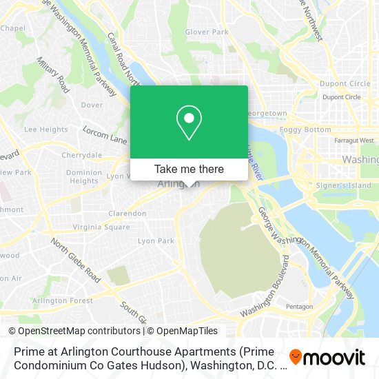 Mapa de Prime at Arlington Courthouse Apartments (Prime Condominium Co Gates Hudson)