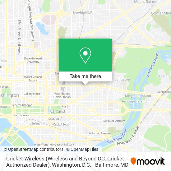 Cricket Wireless (Wireless and Beyond DC. Cricket Authorized Dealer) map