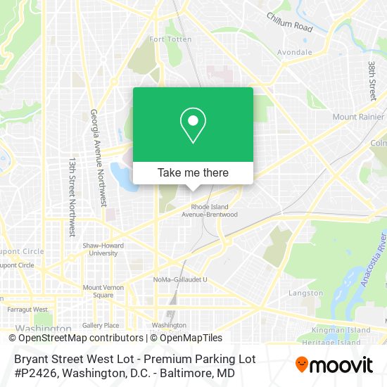 Mapa de Bryant Street West Lot - Premium Parking Lot #P2426