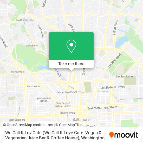 Mapa de We Call It Luv Cafe (We Call It Love Cafe: Vegan & Vegetarian Juice Bar & Coffee House)