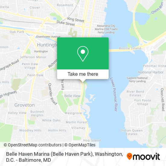 Belle Haven Marina (Belle Haven Park) map