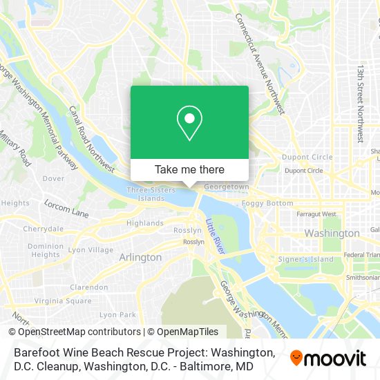 Mapa de Barefoot Wine Beach Rescue Project: Washington, D.C. Cleanup