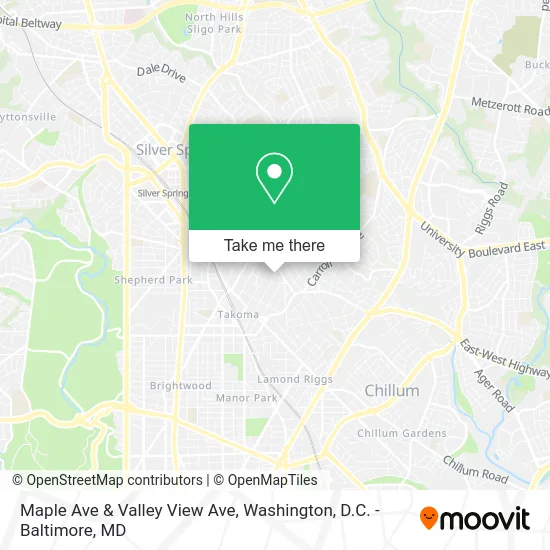 Maple Ave & Valley View Ave map