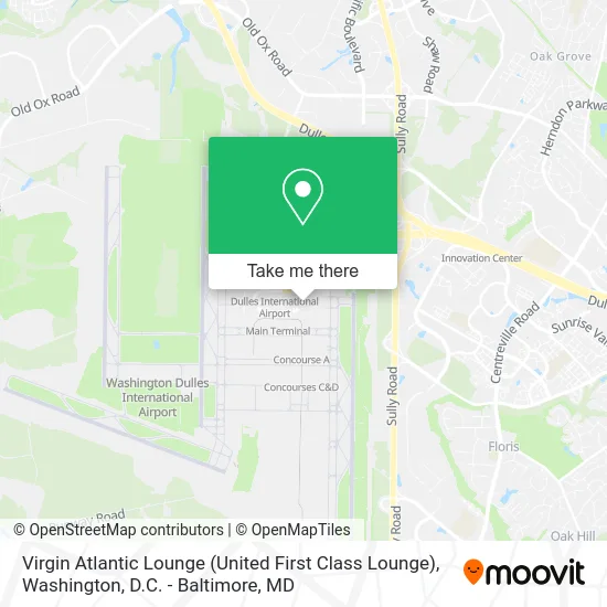 Virgin Atlantic Lounge (United First Class Lounge) map