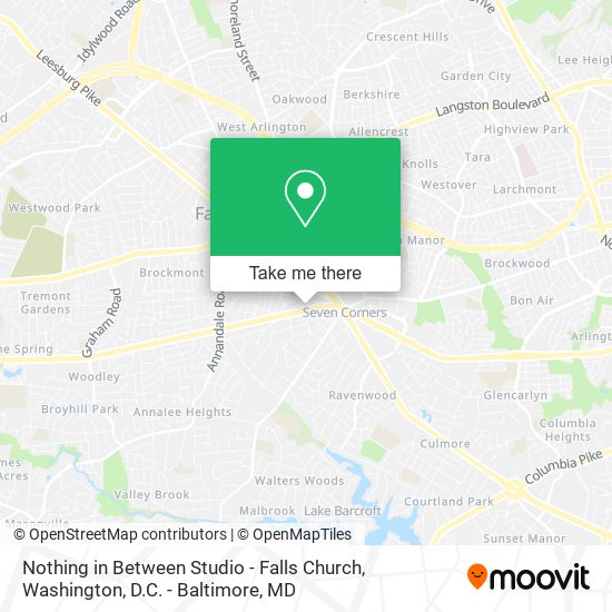 Mapa de Nothing in Between Studio - Falls Church