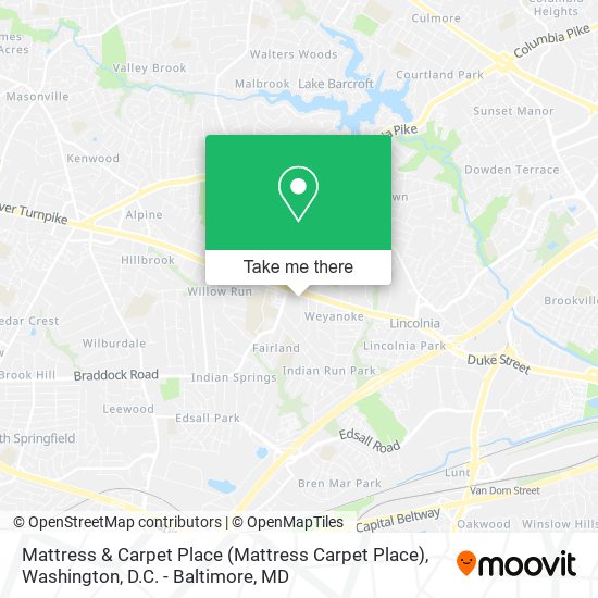 Mattress & Carpet Place map