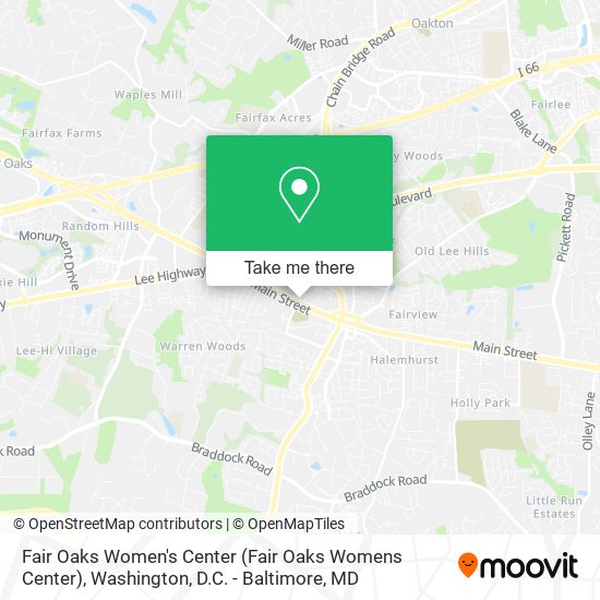 Fair Oaks Women's Center (Fair Oaks Womens Center) map