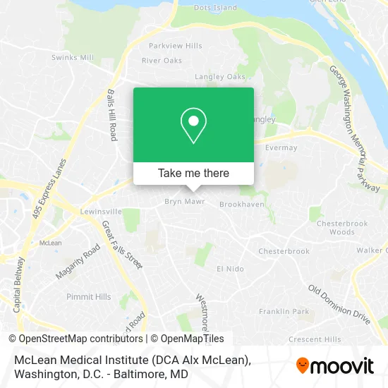 McLean Medical Institute (DCA Alx McLean) map