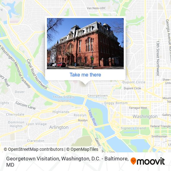 Georgetown Visitation map