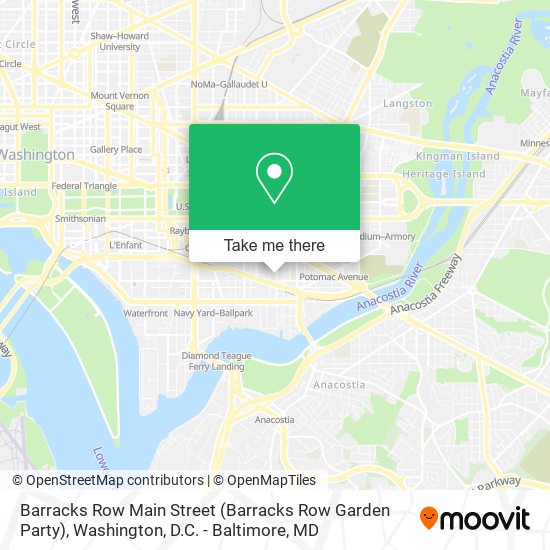 Mapa de Barracks Row Main Street (Barracks Row Garden Party)