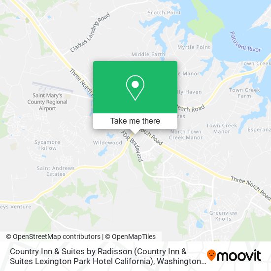 Country Inn & Suites by Radisson (Country Inn & Suites Lexington Park Hotel California) map