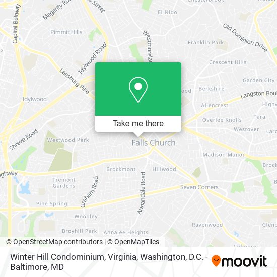 Winter Hill Condominium, Virginia map