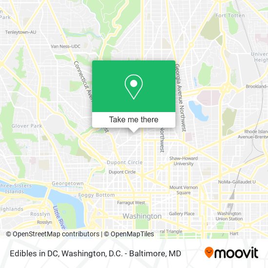 Mapa de Edibles in DC