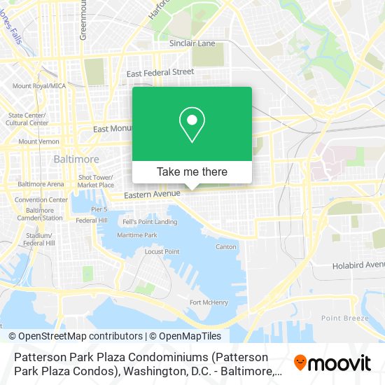 Mapa de Patterson Park Plaza Condominiums
