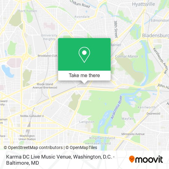 Mapa de Karma DC Live Music Venue