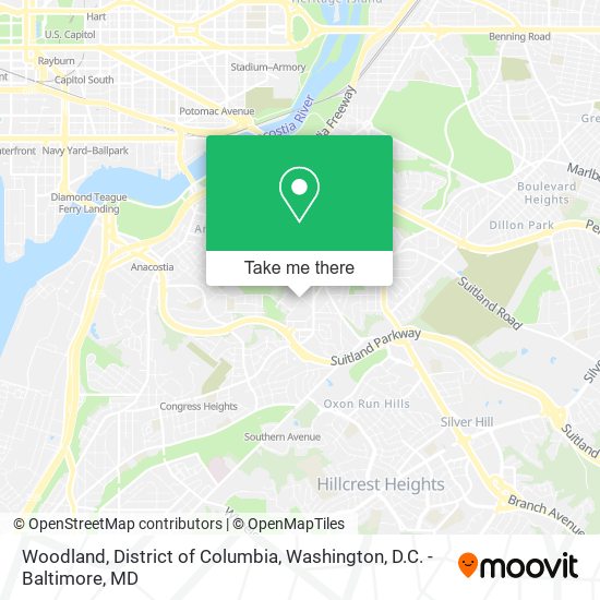 Woodland, District of Columbia map