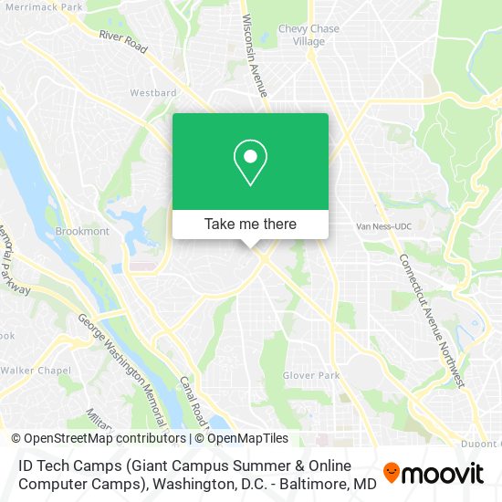 Mapa de ID Tech Camps (Giant Campus Summer & Online Computer Camps)