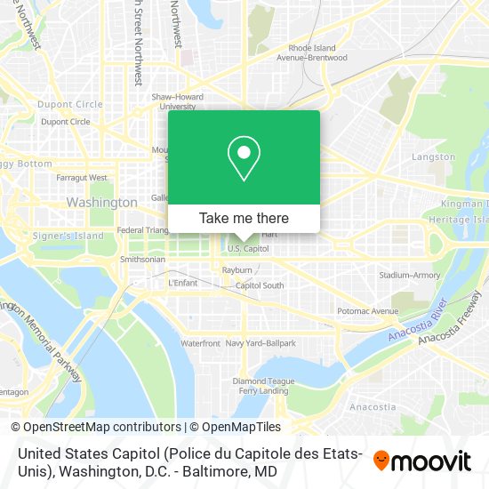 Mapa de United States Capitol (Police du Capitole des Etats-Unis)