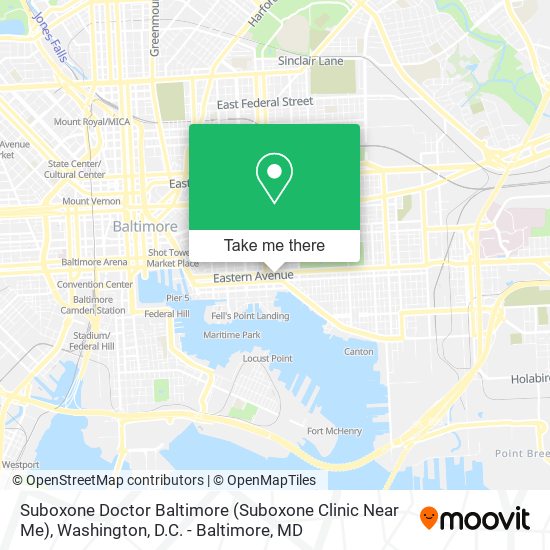Mapa de Suboxone Doctor Baltimore (Suboxone Clinic Near Me)