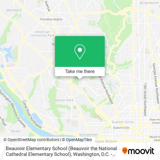 Beauvoir Elementary School (Beauvoir the National Cathedral Elementary School) map