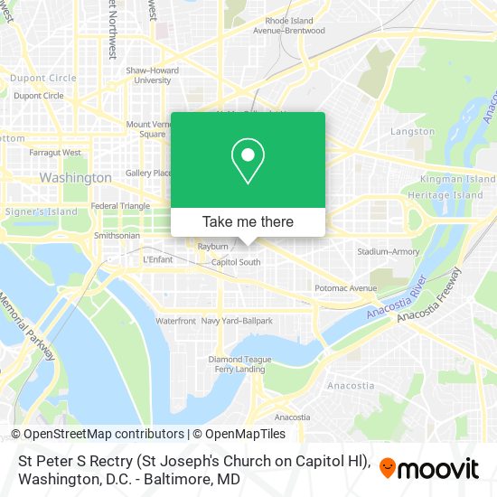 Mapa de St Peter S Rectry (St Joseph's Church on Capitol Hl)