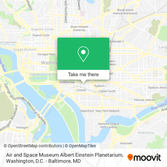 Mapa de Air and Space Museum Albert Einstein Planetarium