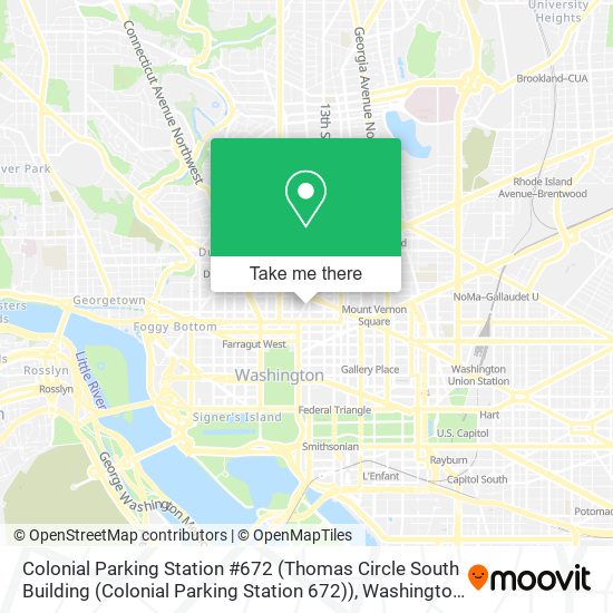 Mapa de Colonial Parking Station #672 (Thomas Circle South Building (Colonial Parking Station 672))